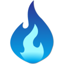 Flame Icon Blue